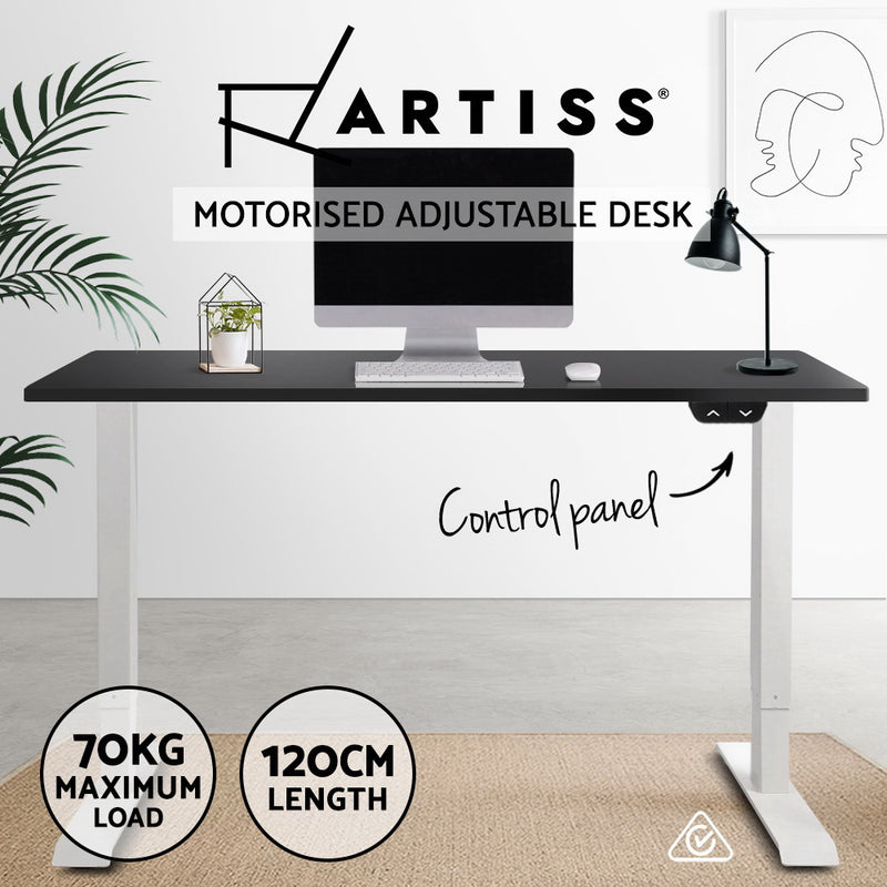 Artiss Standing Desk Motorised Electric Adjustable Sit Stand Table Riser Computer Laptop Stand 120cm - Sale Now