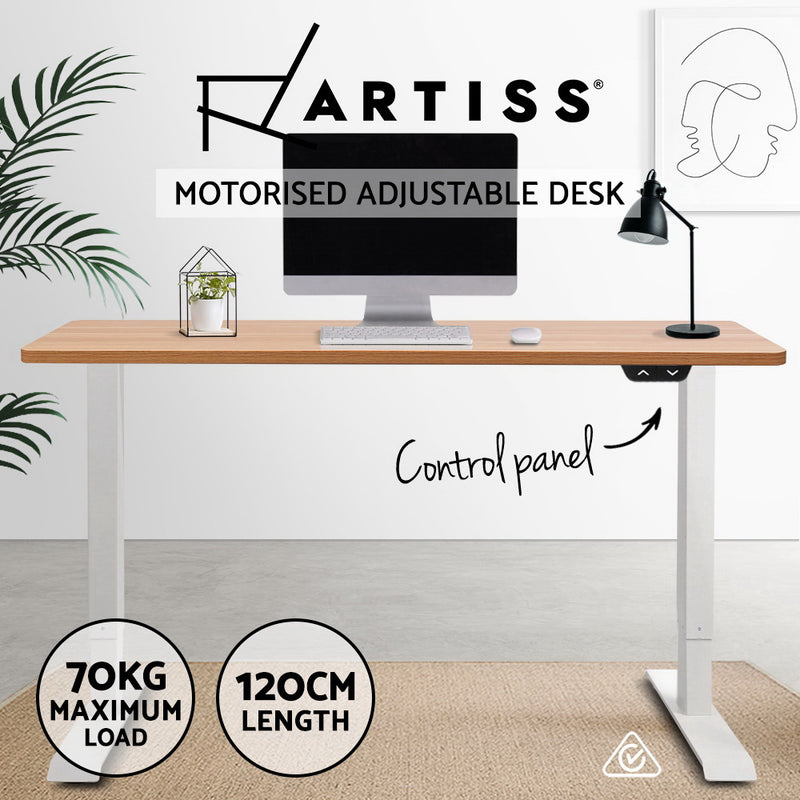 Artiss Standing Desk Motorised Sit Stand Table Riser Height Adjustable Electric Computer Table Laptop Desks - Sale Now
