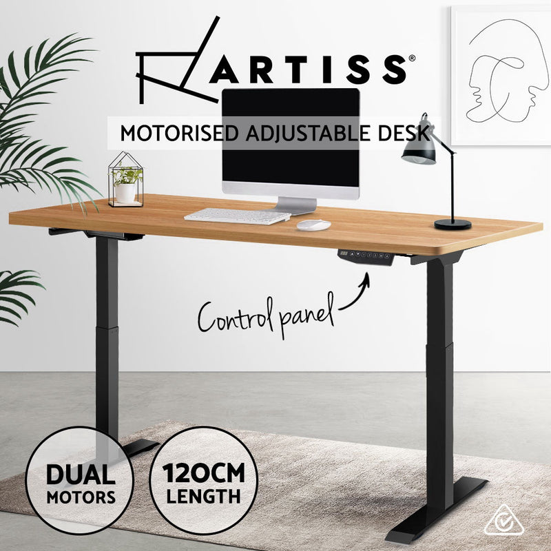 Artiss Standing Desk Motorised Sit Stand Table Height Adjustable Laptop Computer Desks Dual Motors 140cm - Sale Now