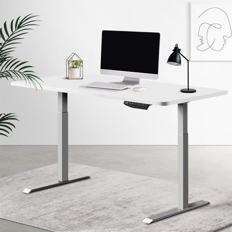 Artiss Sit Stand Standing Desk Motorised Electric Adjustable Laptop Computer Table Dual Motors 140cm - Sale Now