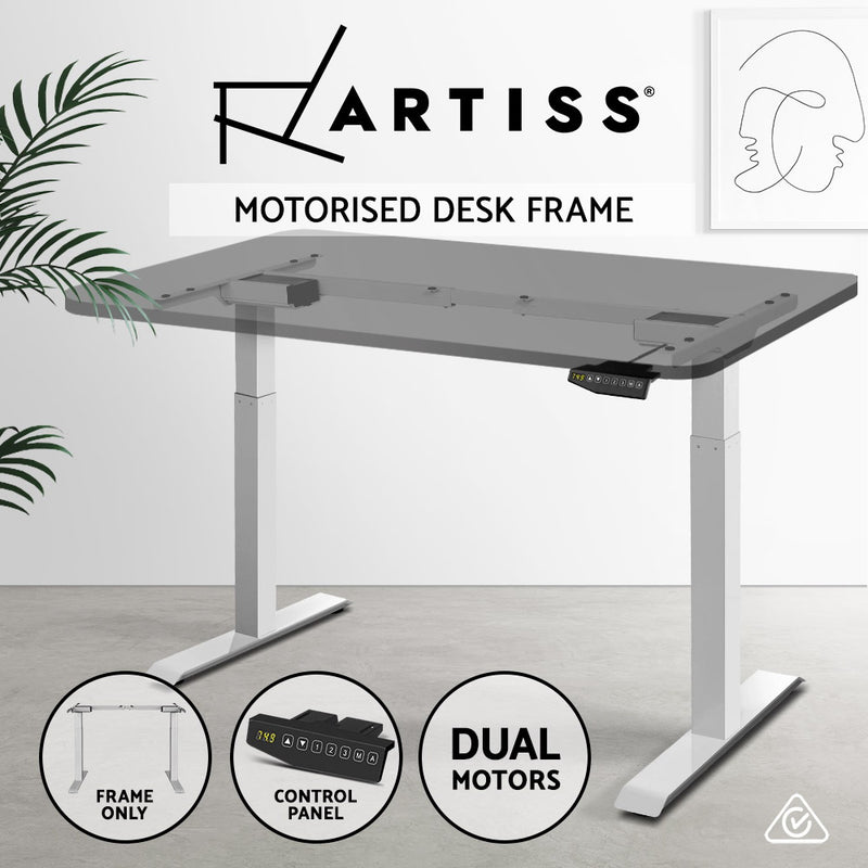 Artiss Motorised Standing Desk - White - Sale Now
