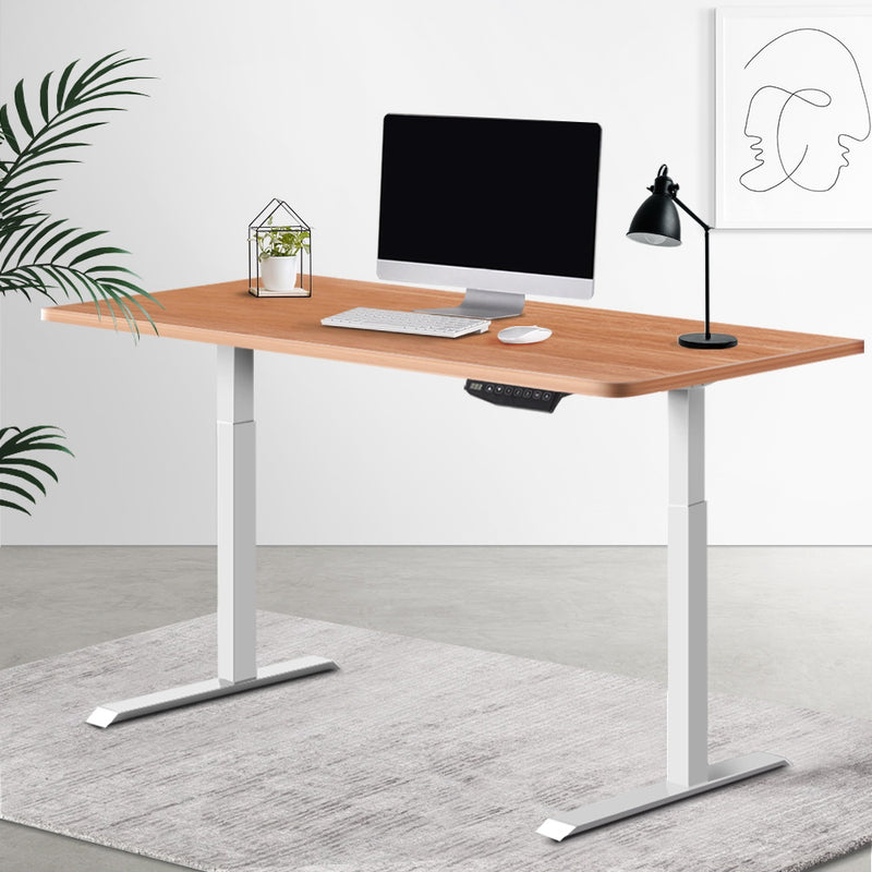 Artiss Standing Desk Sit Stand Riser Motorised Electric Computer Laptop Table Home Office Dual Motor 120cm - Sale Now