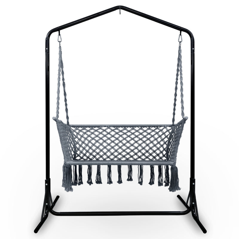 Gardeon Outdoor Swing Hammock Chair with Stand Frame 2 Seater Bench Furniture - Sale Now