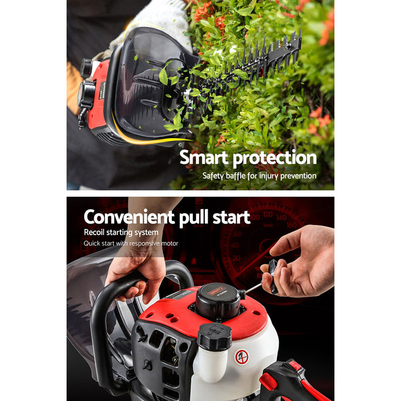 Giantz 26CC Petrol Hedge Trimmer Commercial Clipper Saw Blade Cordless Pruner - Sale Now