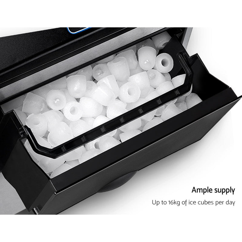DEVANTi 2 in 1 Portable Commercial Ice Cube Maker Machine Water Dispenser - Sale Now