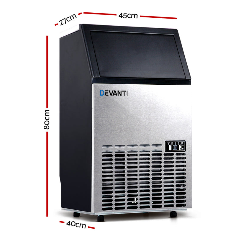 Devanti Stainless Steel Commercial Ice Cube Maker - Sale Now