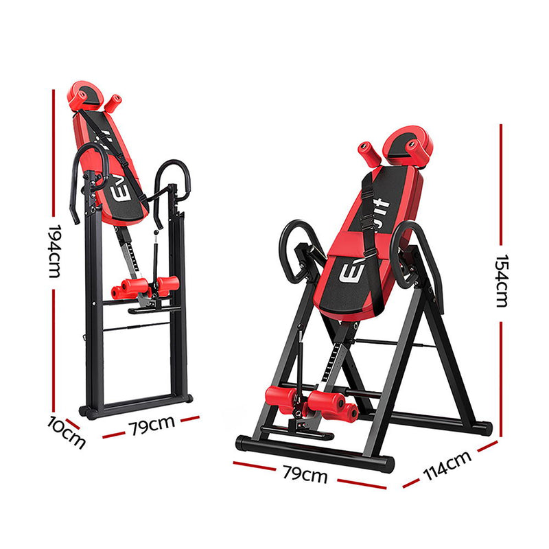 Everfit Inversion Table Gravity Stretcher Inverter Foldable Home Fitness Gym - Sale Now