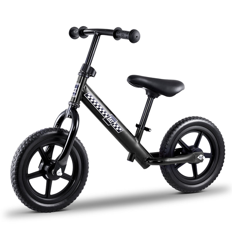 Kids Balance Bike Ride On Toys Push Bicycle Wheels Toddler Baby 12" Bikes Black