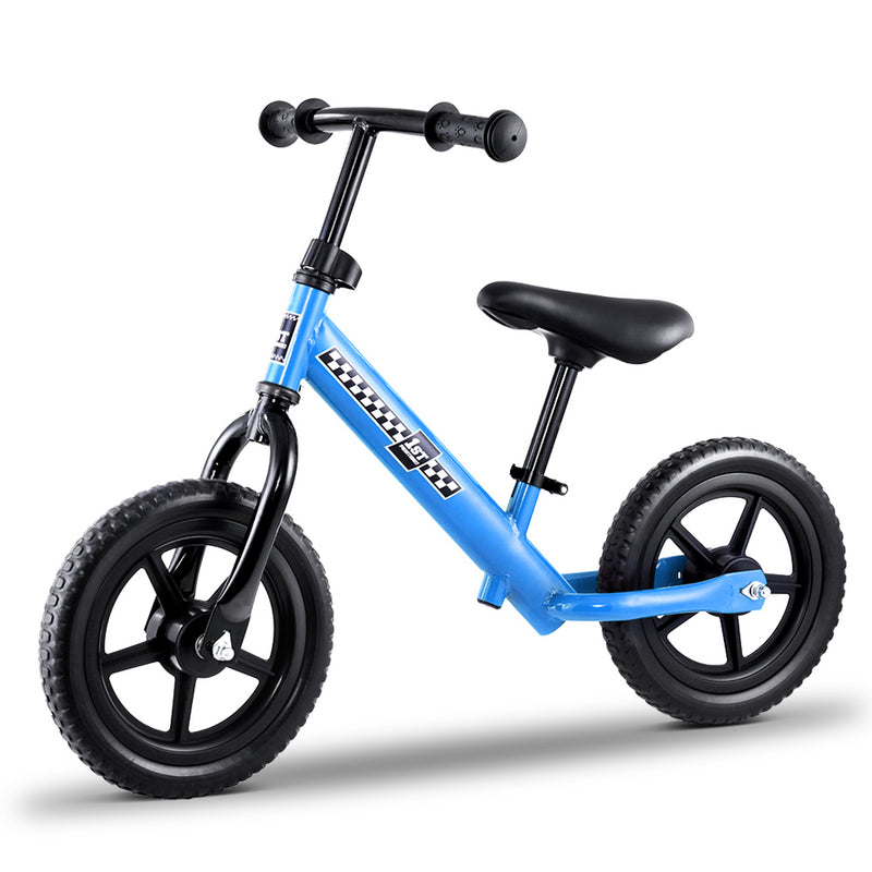 Kids Balance Bike Ride On Toys Push Bicycle Wheels Toddler Baby 12" Bikes Blue