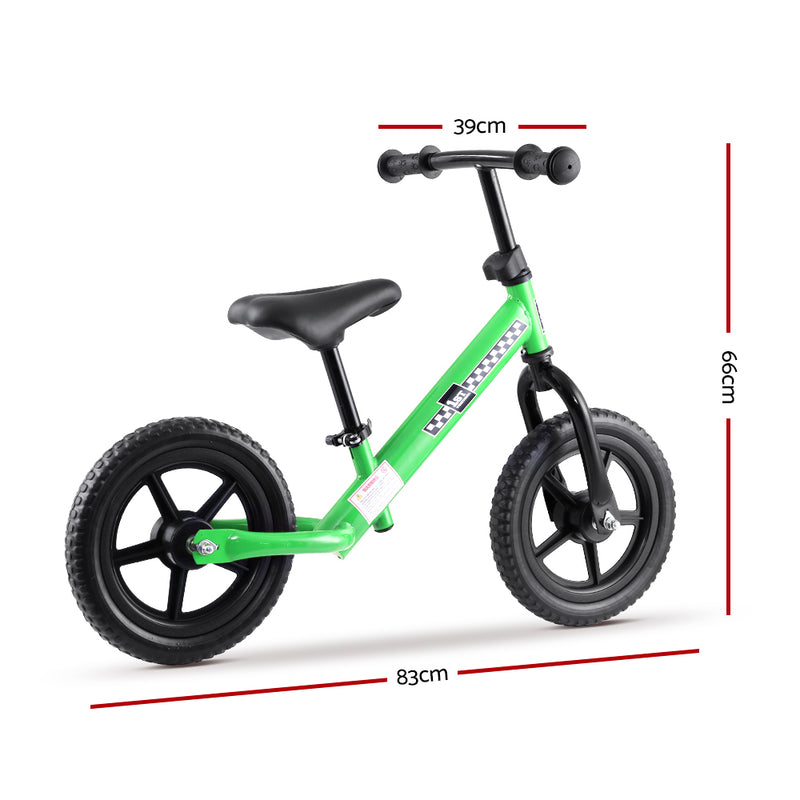 Kids Balance Bike Ride On Toys Push Bicycle Wheels Toddler Baby 12" Bikes Green - Sale Now