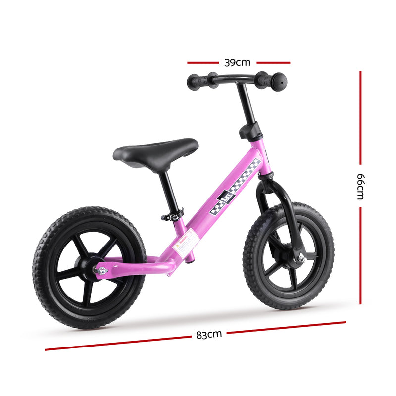 Kids Balance Bike Ride On Toys Push Bicycle Wheels Toddler Baby 12" Bikes Pink - Sale Now