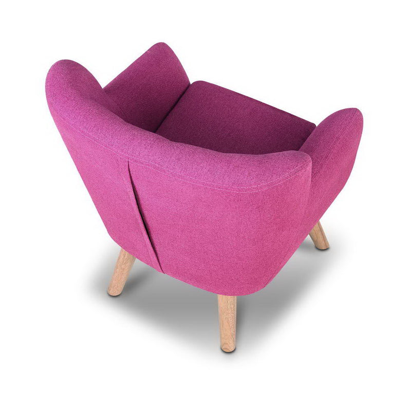 Keezi Kids Sofa Armchair Fabric Furniture Lorraine French Couch Children Pink - Sale Now