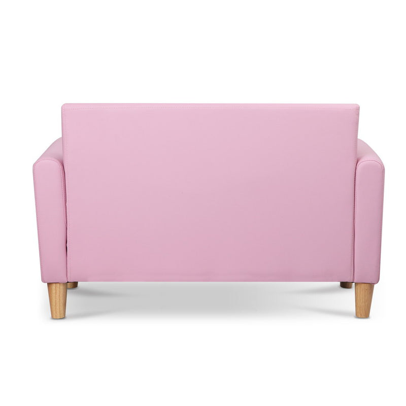 Keezi Storage Kids Sofa Children lounge Chair Couch PU Leather Padded Pink - Sale Now