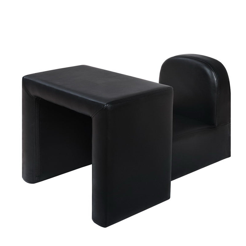 Keezi Kids Chair Sofa Recliner Children Table Desk Armchair Leather Couch Black - Sale Now