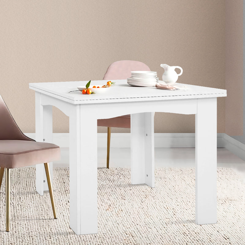 Artiss Extending Dining Table 6 Seater Wooden Kitchen Tables White Cafe - Sale Now