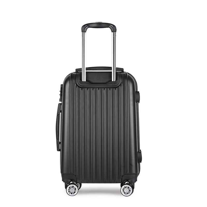 Wanderlite 28inch Lightweight Hard Suit Case Luggage Black - Sale Now