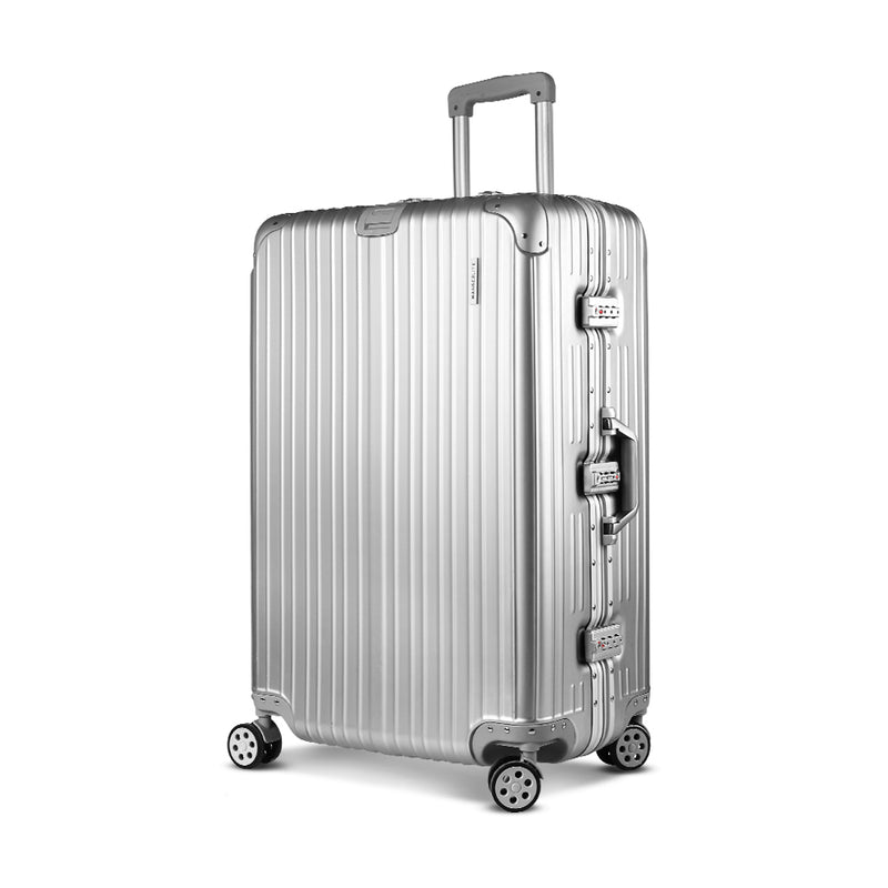 Wanderlite 28" Aluminium Luggage Trolley - Silver - Sale Now