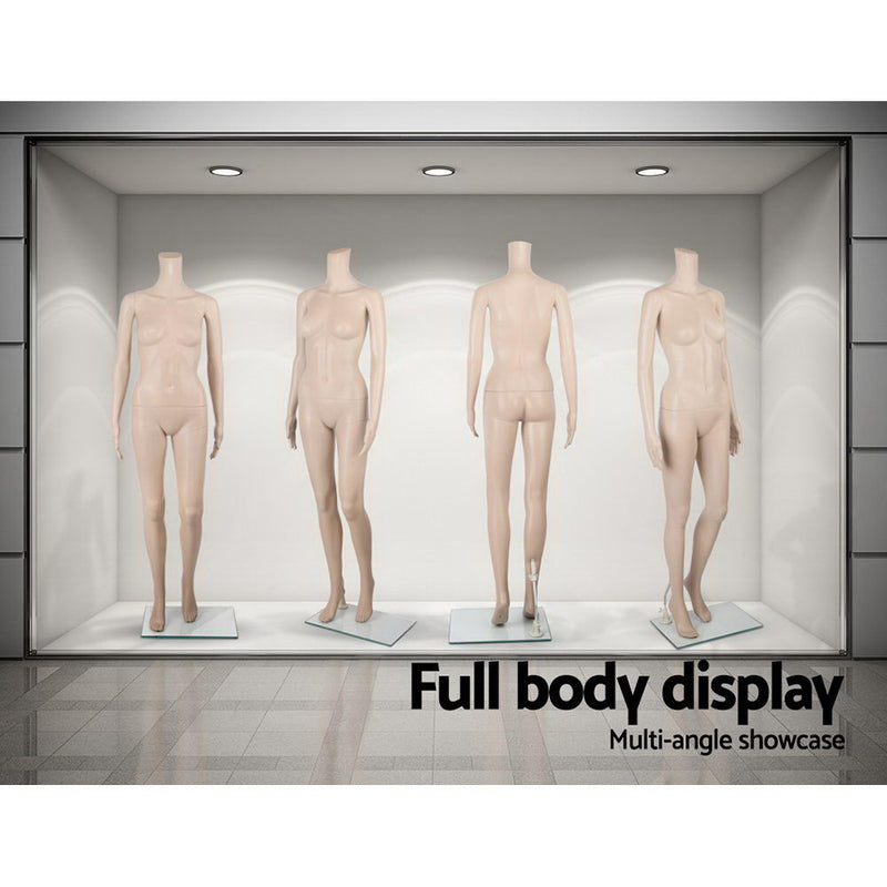 175cm Tall Full Body Female Mannequin - Skin Coloured - Sale Now