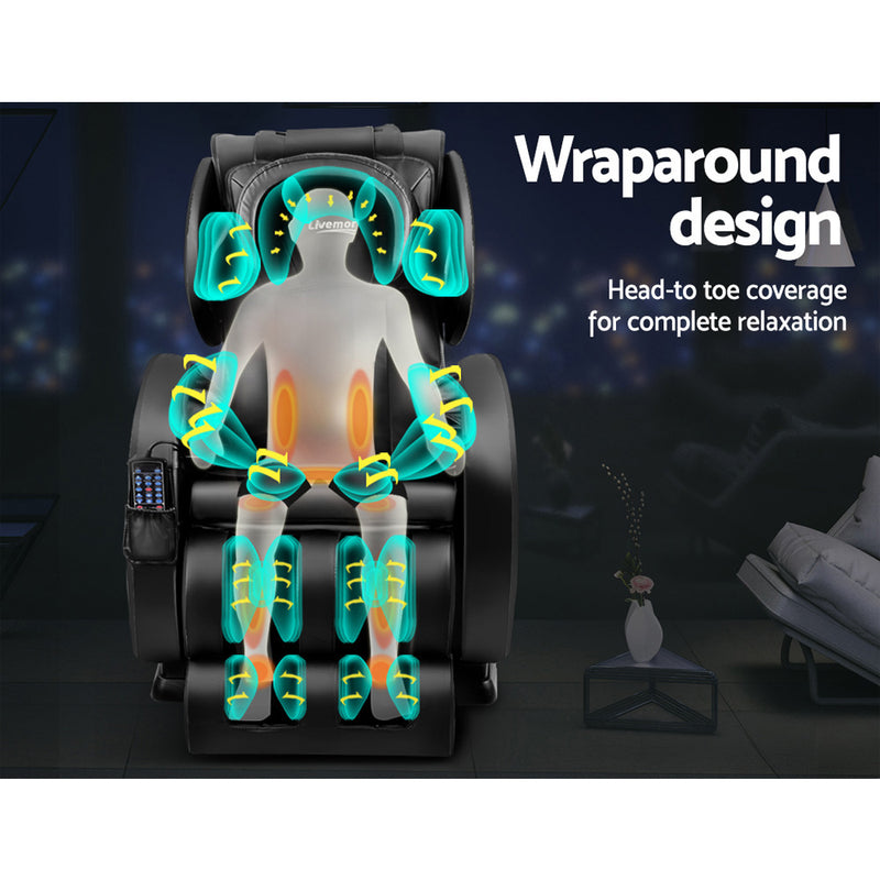 Livemor Electric Massage Chair - Black - Sale Now