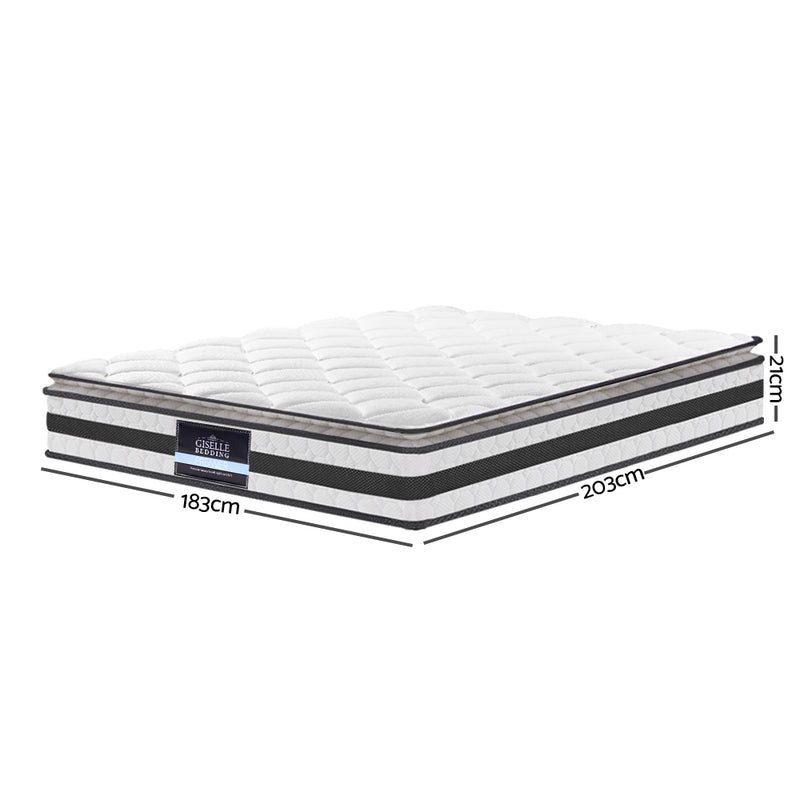 Giselle Bedding King Size Pillow Top Spring Foam Mattress - Sale Now