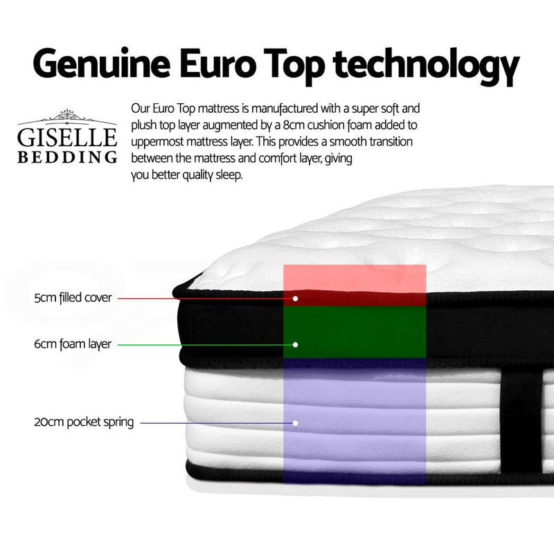 Giselle Bedding Double Size 31cm Thick Foam Mattress - Sale Now