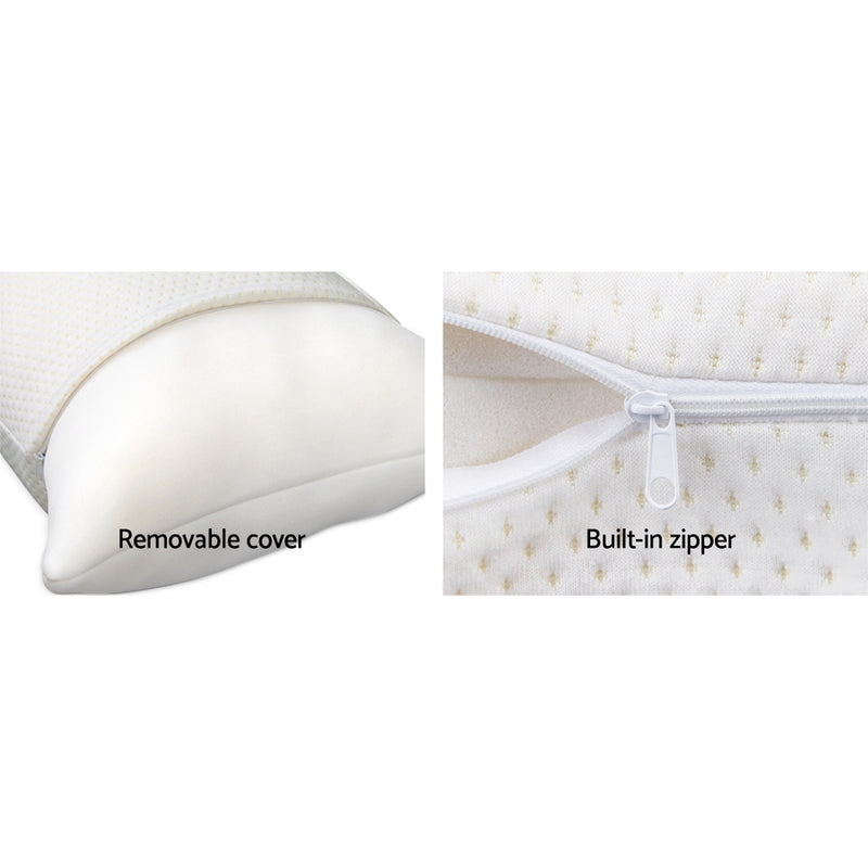 Giselle Bedding Set of 2 Visco Elastic Memory Foam Pillows - Sale Now