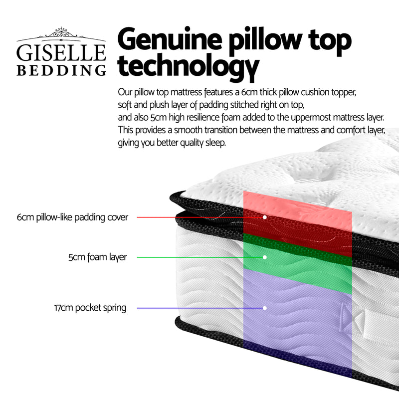 Giselle Bedding Double Size 28cm Thick Foam Mattress - Sale Now