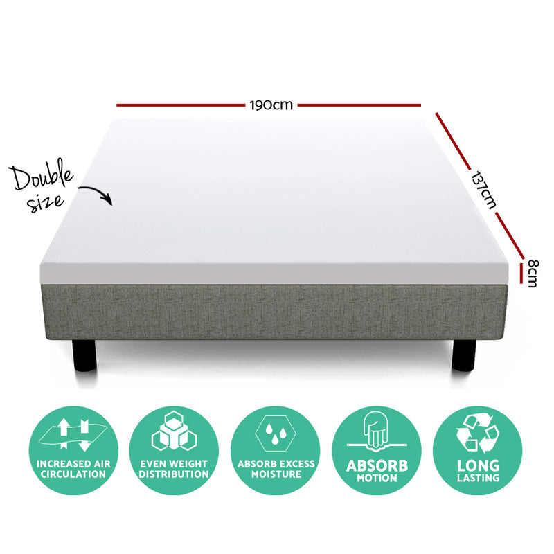Giselle Bedding Double Size Dual Layer Cool Gel Memory Foam Topper - Sale Now