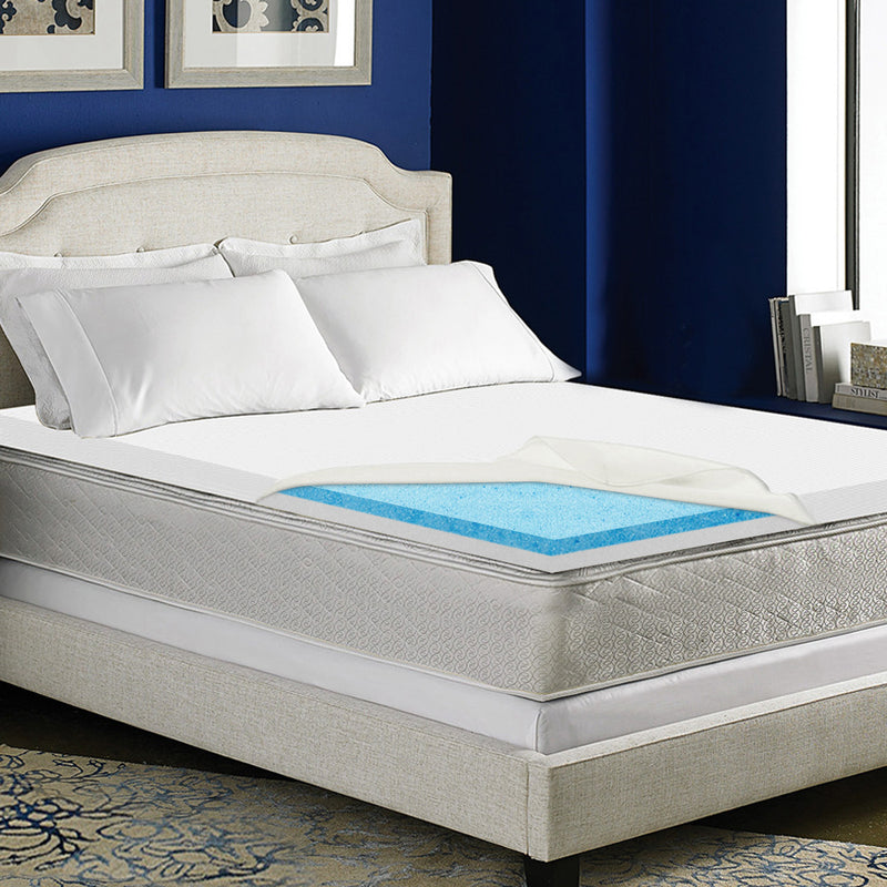 Giselle Bedding Double Size Dual Layer Cool Gel Memory Foam Topper - Sale Now