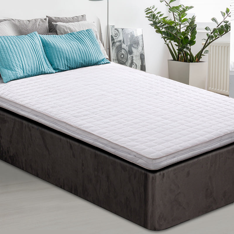 Giselle Bedding Memory Foam Mattress Topper Bed Underlay Cover King Single 7cm - Sale Now