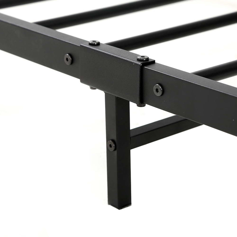 Metal Bed Frame Queen Size Mattress Base Platform Foundation Black Dane - Sale Now