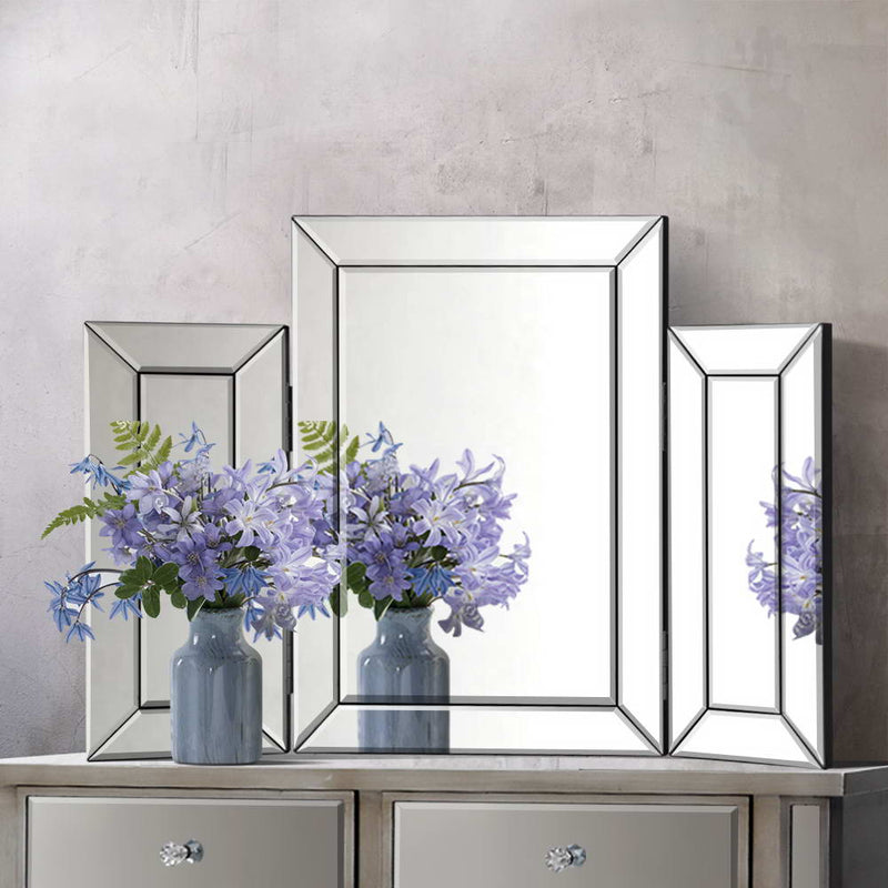 Artiss Mirrored Furniture Makeup Mirror Dressing Table Vanity Mirrors Foldable - Sale Now