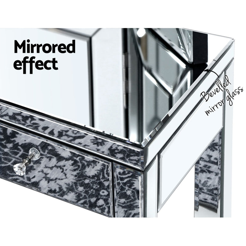 Artiss Mirrored Furniture Dressing Console Hallway Hall Table Sidebaord Drawers - Sale Now