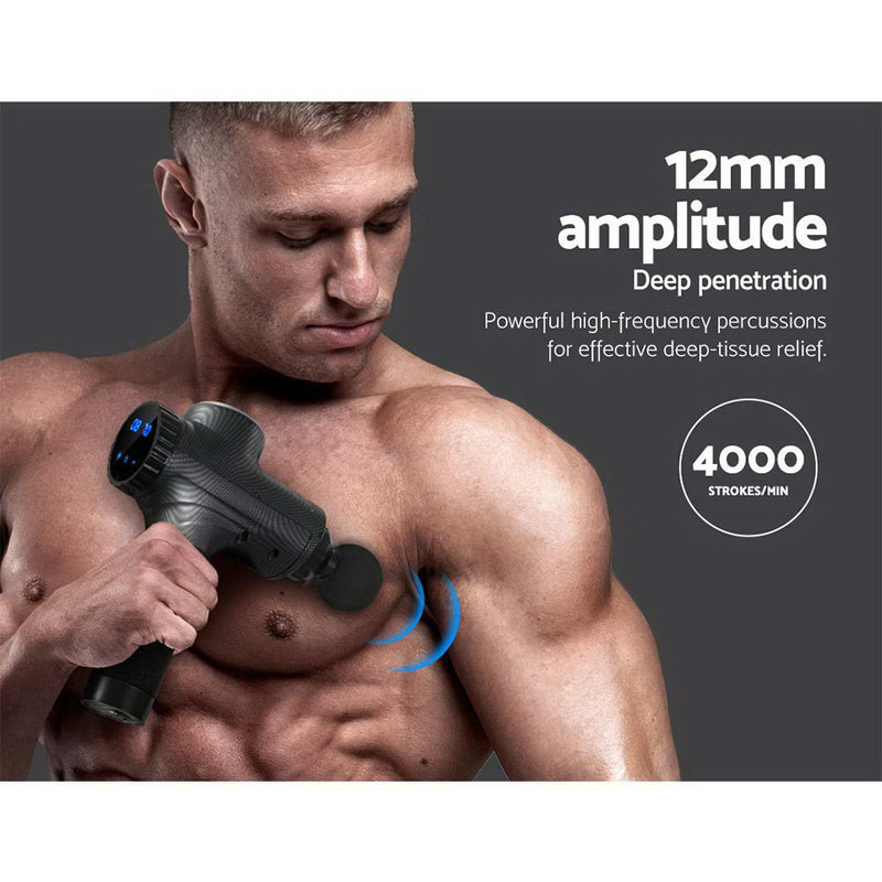 Everfit Massage Gun 6 Heads Vibration Massager Muscle Percussion Tissue Therapy - Sale Now