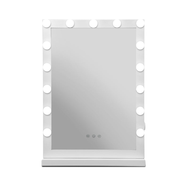 Embellir Hollywood Makeup Mirror With Light 15 LED Bulbs Vanity Lighted Stand - Sale Now