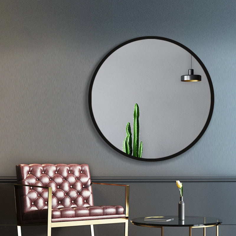 Embellir Round Wall Mirror 70cm Makeup Bathroom Mirror Frameless - Sale Now
