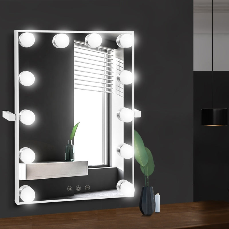 Embellir Hollywood Wall mirror Makeup Mirror With Light Vanity 12 LED Bulbs - Sale Now