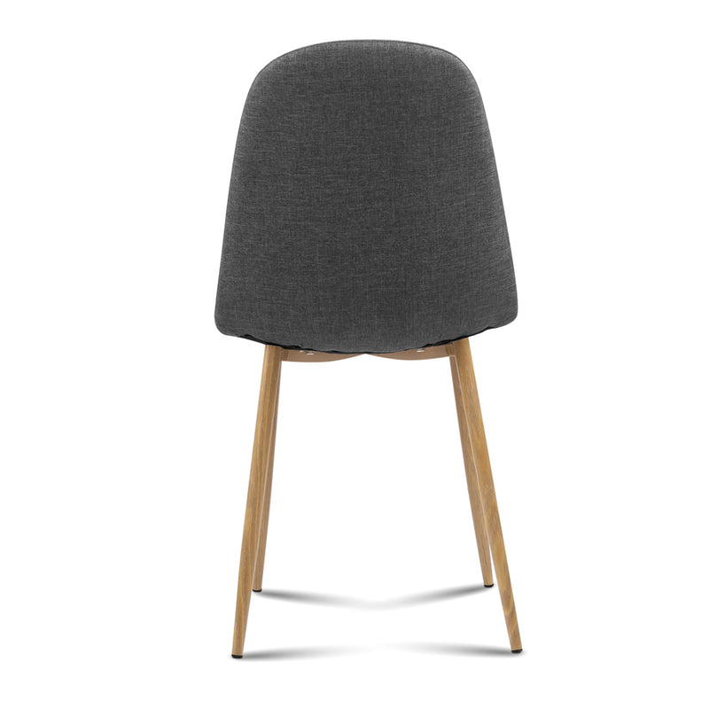 Artiss Set of 4 Adamas Fabric Dining Chairs - Dark Grey - Sale Now