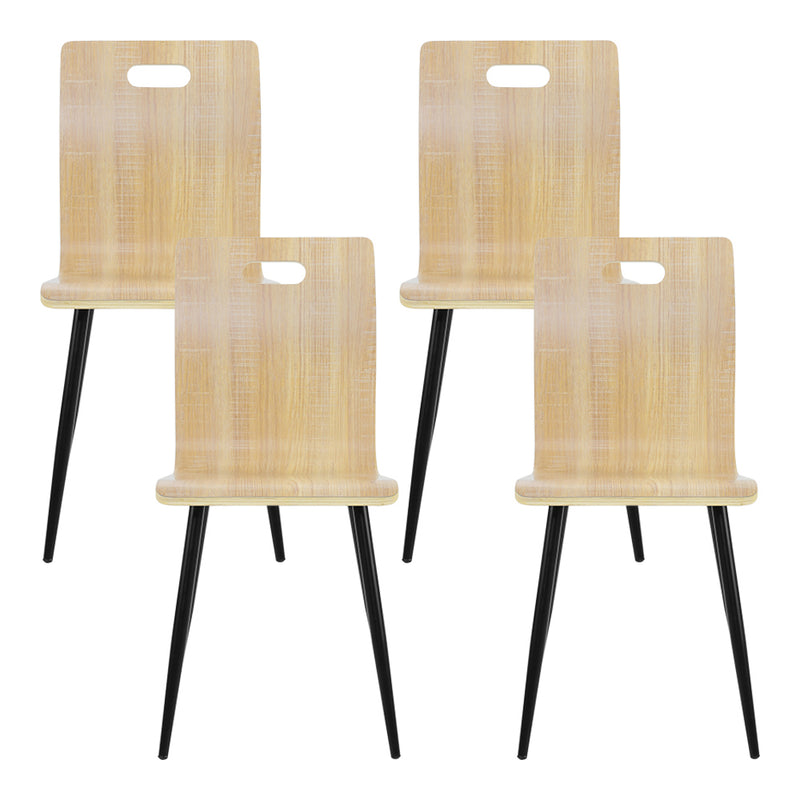 Artiss Set of 4 Dining Chairs Bentwood Seater Metal Legs Cafe Kitchen Chair Wooden - Sale Now