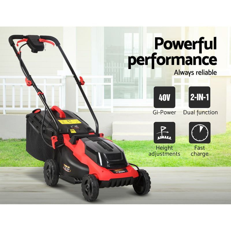 Garden Lawn Mower Cordless Lawnmower Electric Lithium Battery 40V - Sale Now