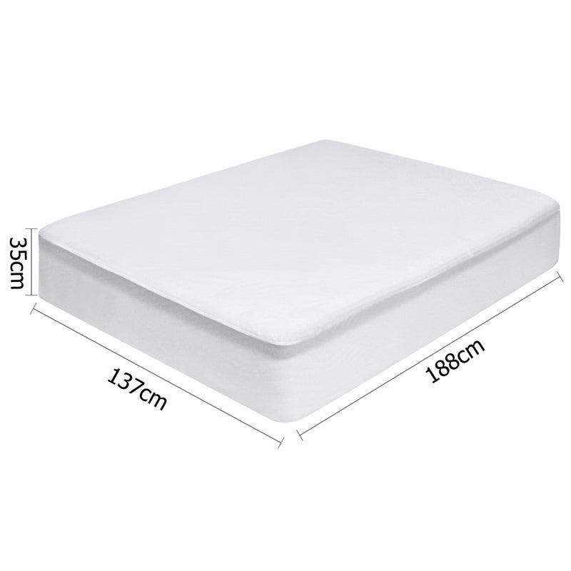 Giselle Bedding Double Size Waterproof Bamboo Mattress Protector - Sale Now