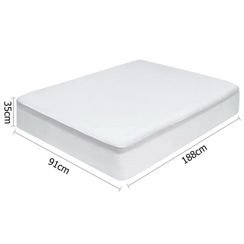 Giselle Bedding Single Size Waterproof Bamboo Mattress Protector - Sale Now