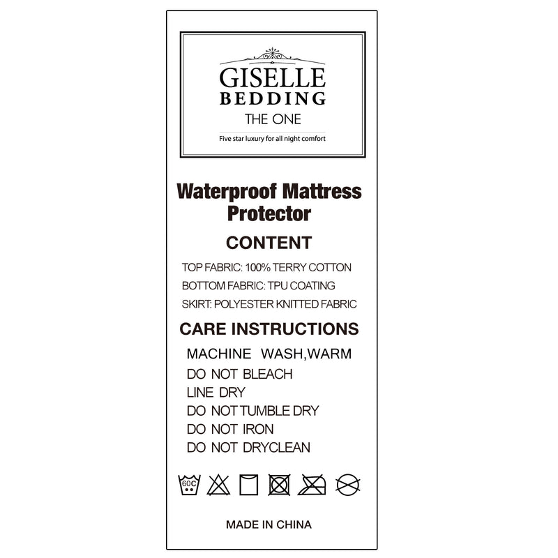 Giselle Bedding Queen Size Terry Cotton Mattress Protector - Sale Now
