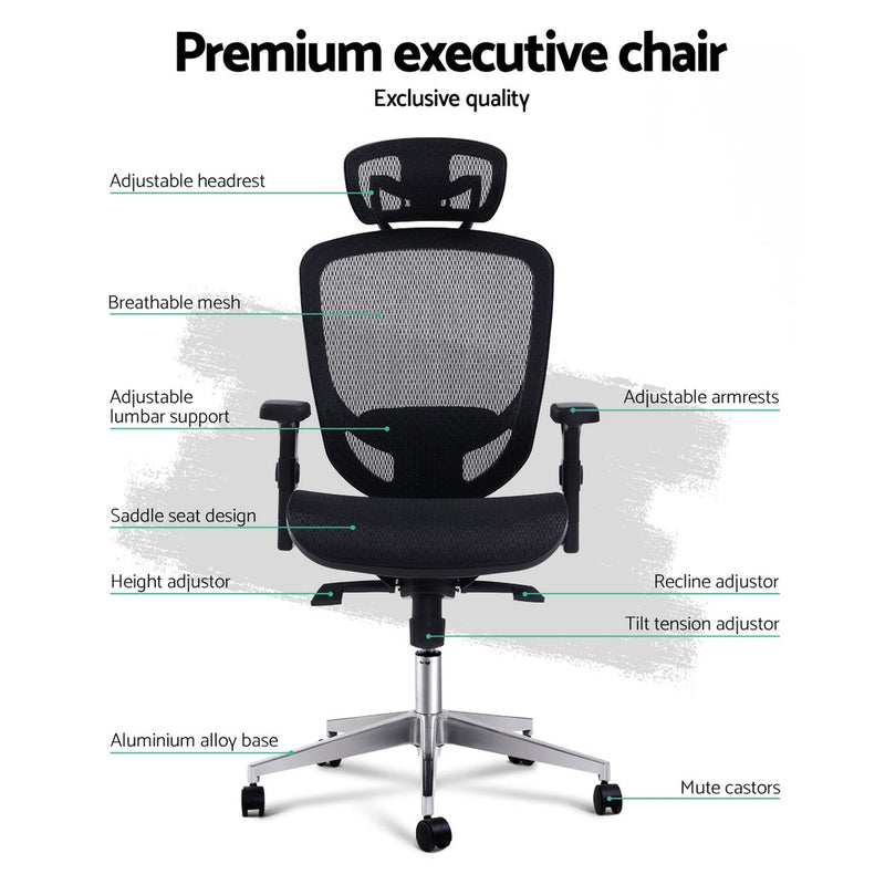 Artiss Office Chair Gaming Chair Computer Chairs Mesh Net Seating Black - Sale Now