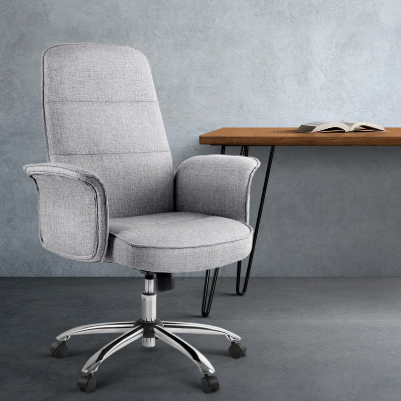 Fabric Office Desk Chair - Grey - Sale Now
