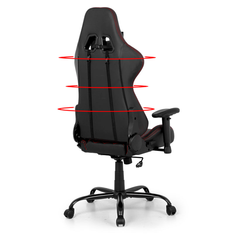 Artiss Gaming Office Chairs Computer Desk Racing Recliner Executive Seat Black - Sale Now