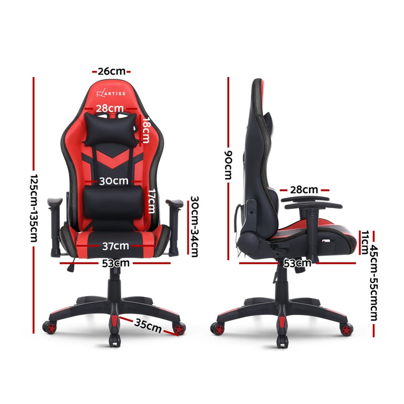 Artiss Gaming Office Chair RGB LED Lights Computer Desk Chair Home Work Chairs - Sale Now