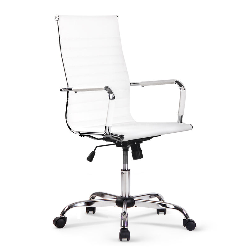 Artiss Gaming Office Chair Computer Desk Chairs Home Work Study White High Back - Sale Now