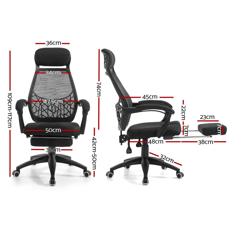 Artiss Gaming Office Chair Computer Desk Chair Home Work Study Black - Sale Now