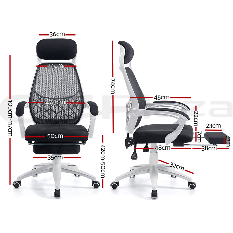 Artiss Gaming Office Chair Computer Desk Chair Home Work Study White - Sale Now